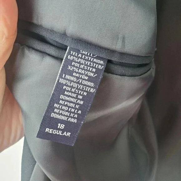 Nautica oversized navy blue gold button nautical - Picture 6 of 11